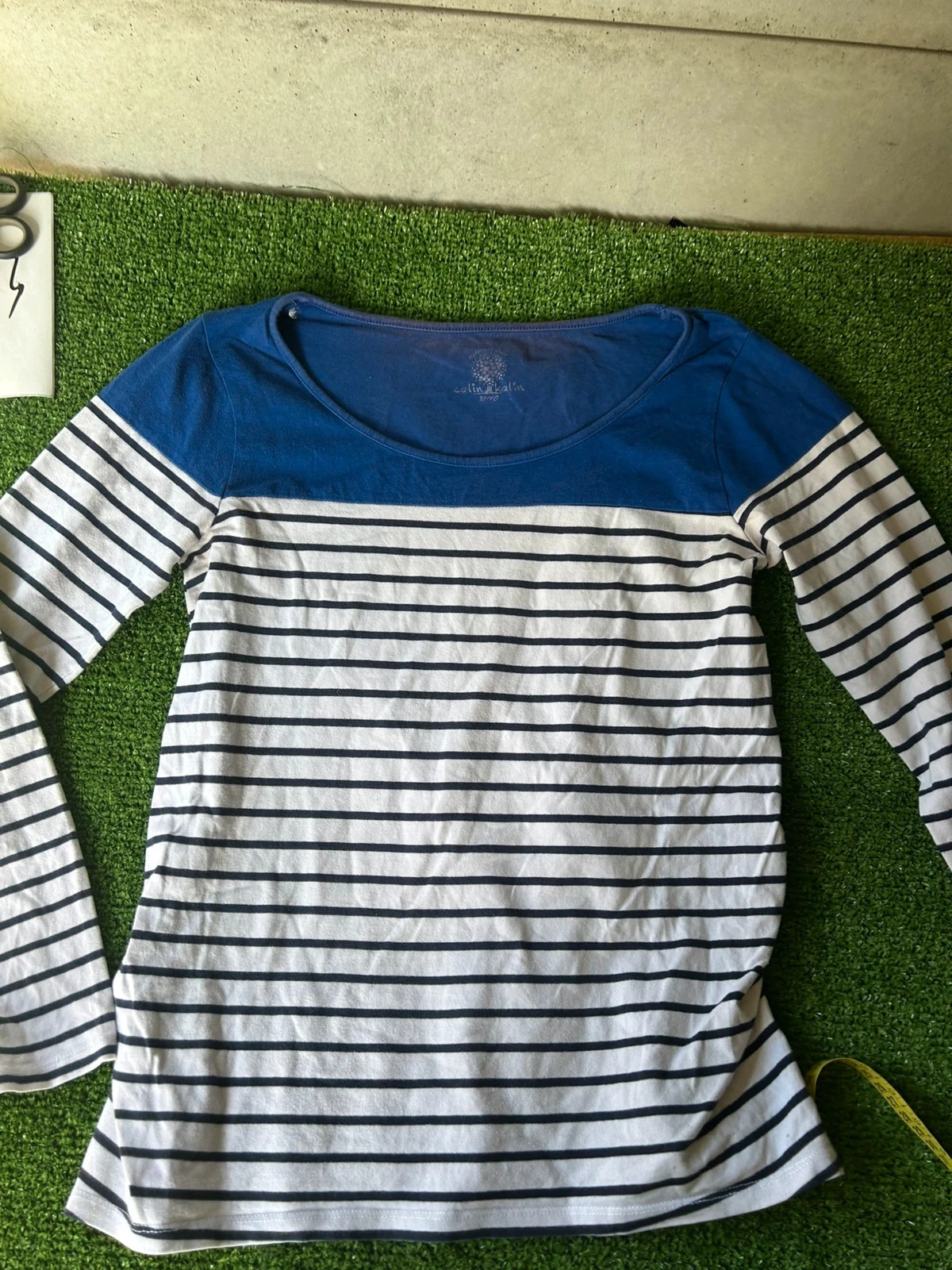 Blusa de manga larga azul marino blanco Calin Kalin – photo 2